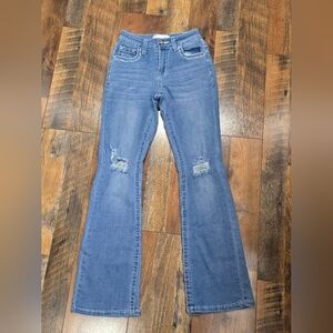 Y Jeans Rhinestone Cross Bootcut Jeans 1/2 Like Miss Me